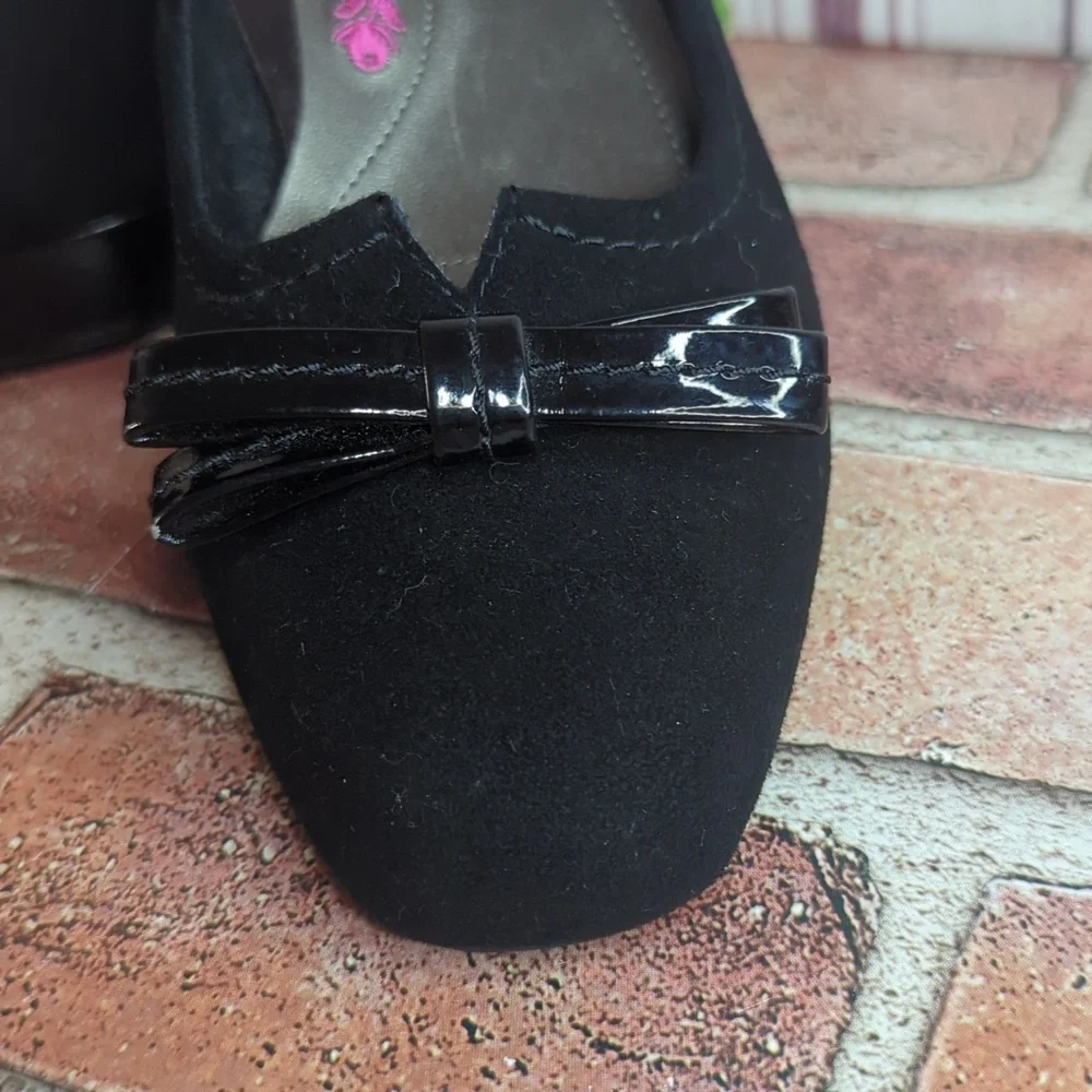 The Tulane Black Suede Super Slim Size 8.5 Narrow Foot by‎ Ros Hommerson